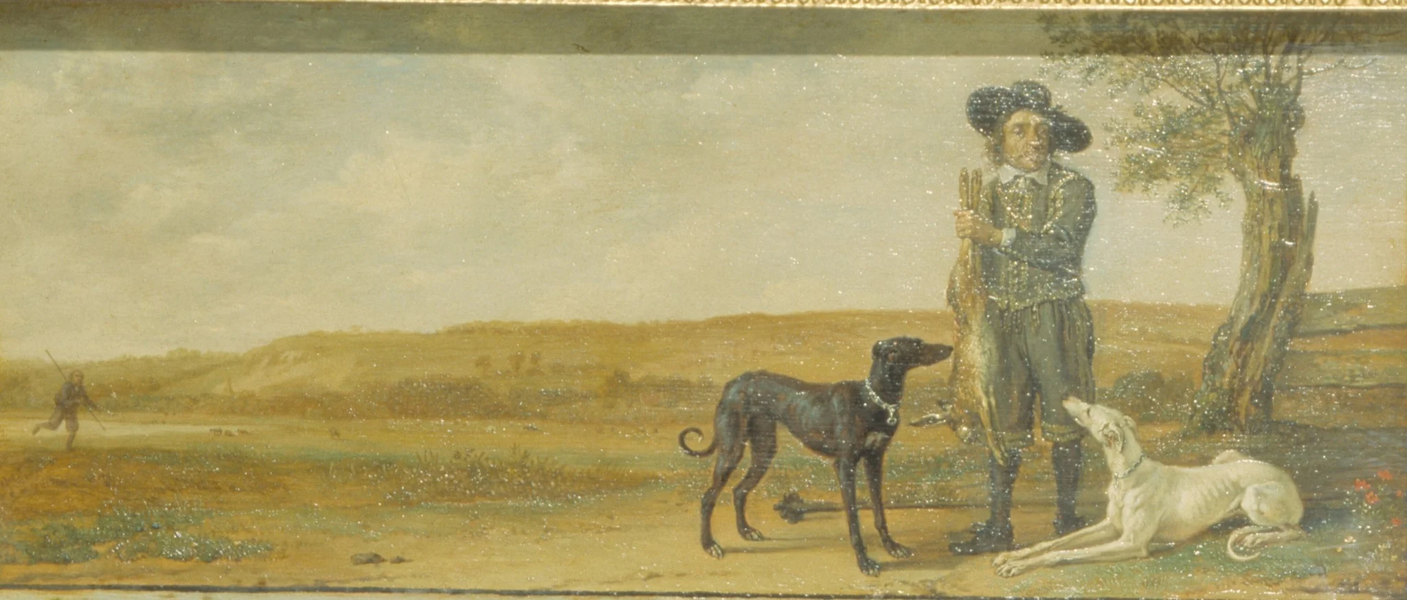 Hunter and Hounds with Dead Hare, detail