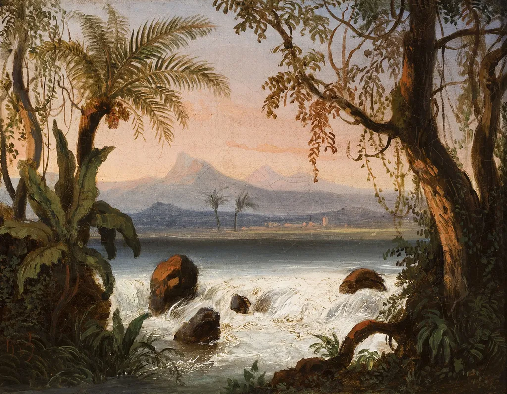 Paisagem (atribuído), by Hippolyte Vanderburch, oil, 1845