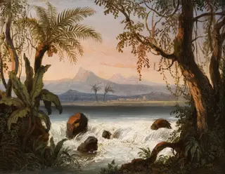Paisagem (atribuído), by Hippolyte Vanderburch, oil, 1845