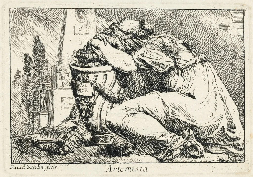 Artemisia, by Giovanni David, ink, 1776