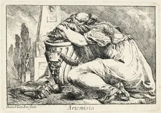 Artemisia, by Giovanni David, ink, 1776