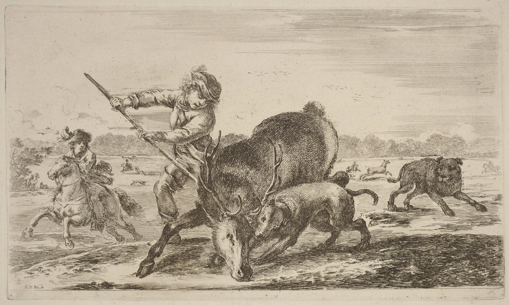 Stag at Bay, detail