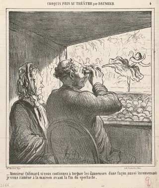 Monsieur Colimard si vous continuez ..., by Honoré Daumier, ink, 1864