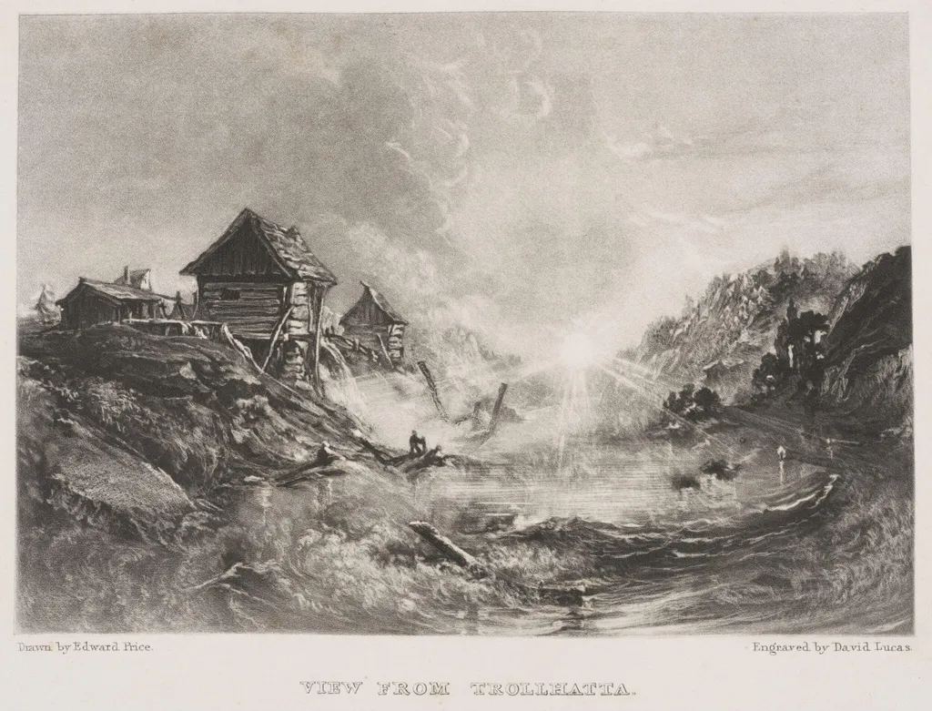 View from Trollhatta, by Edward Price, 1834
