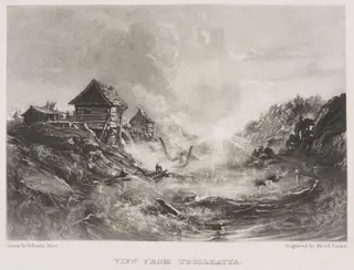 View from Trollhatta, by Edward Price, 1834