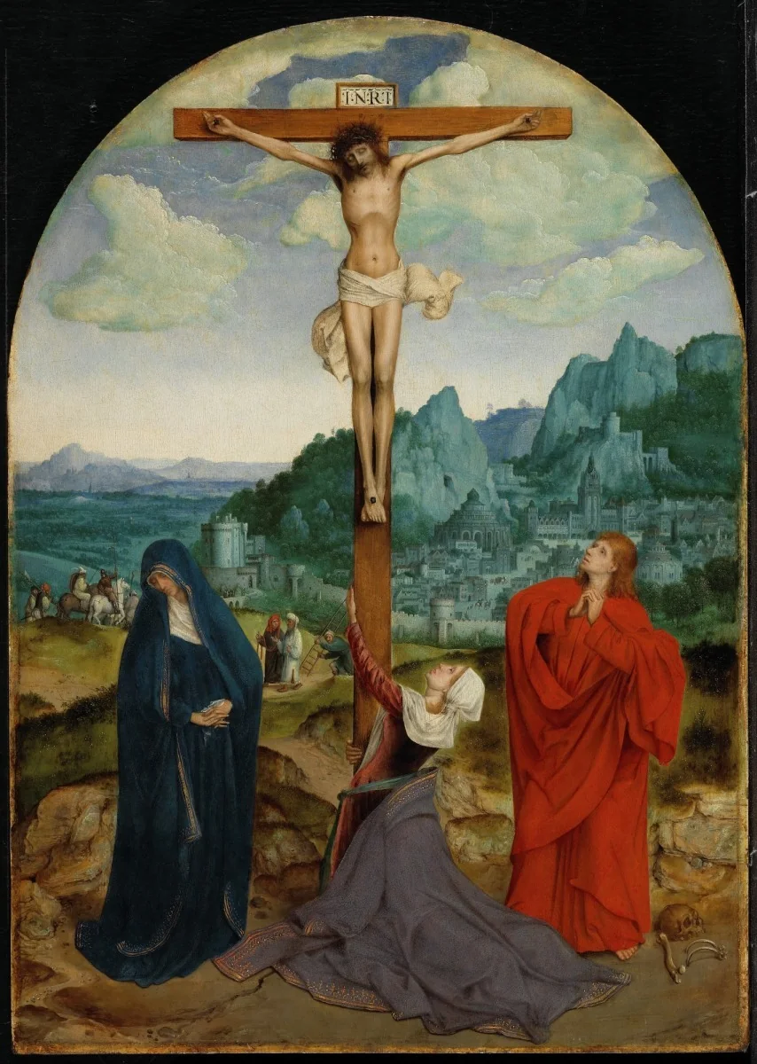 Crucifixion, with the Virgin and Saint John, detail