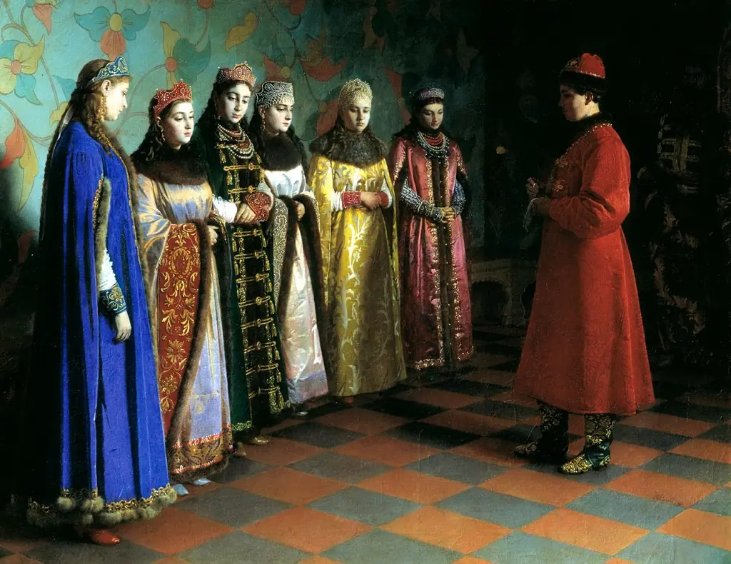 Tsar Alexis of Russia chooses his bride, by Grigory Sedov, oil