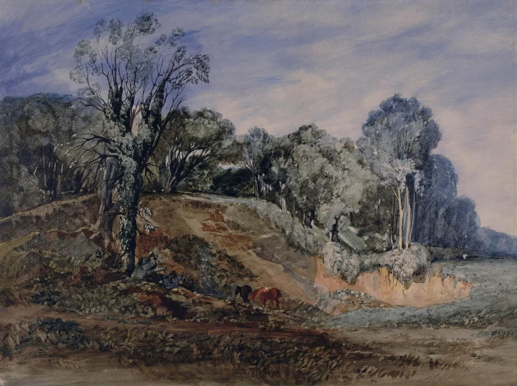 Hampstead Heath, by John Joseph Cotman, watercolor, 1840