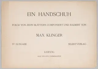 A Glove, by Max Klinger, 1880