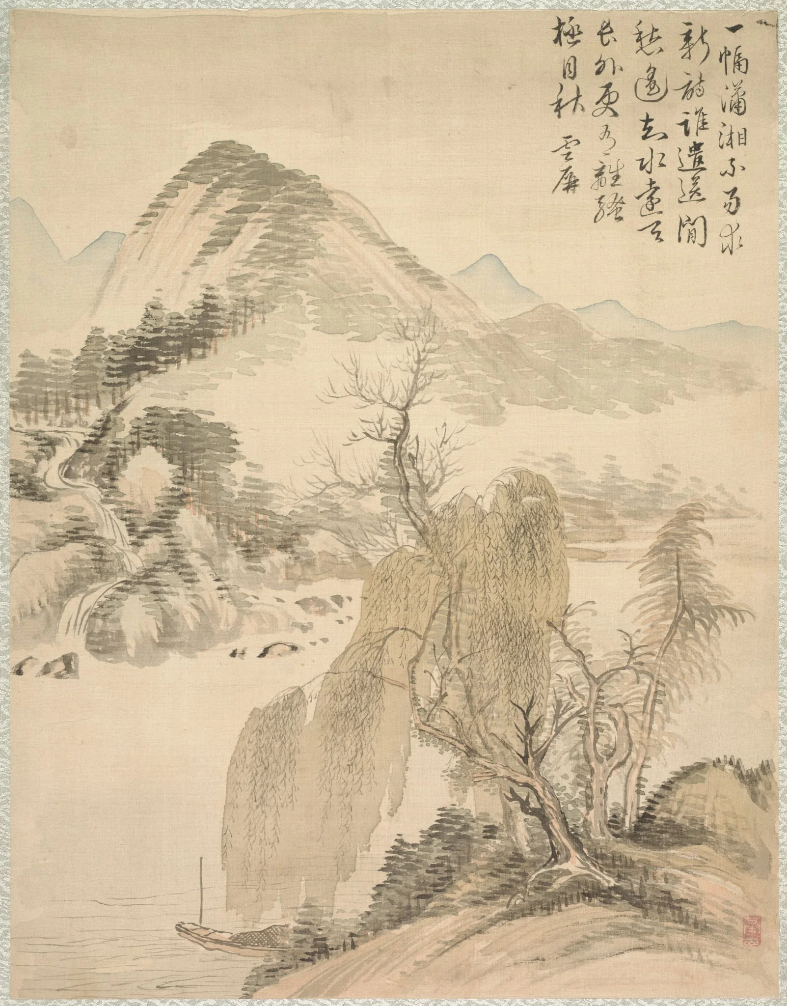 Willow and Waterfall, detail