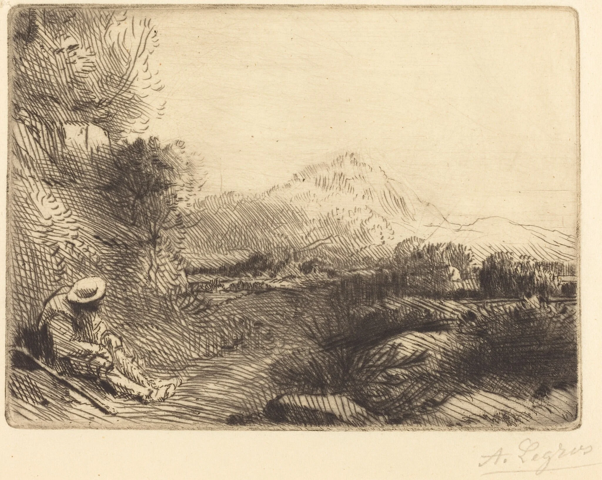 Traveler Resting (Repos du voyageur), detail