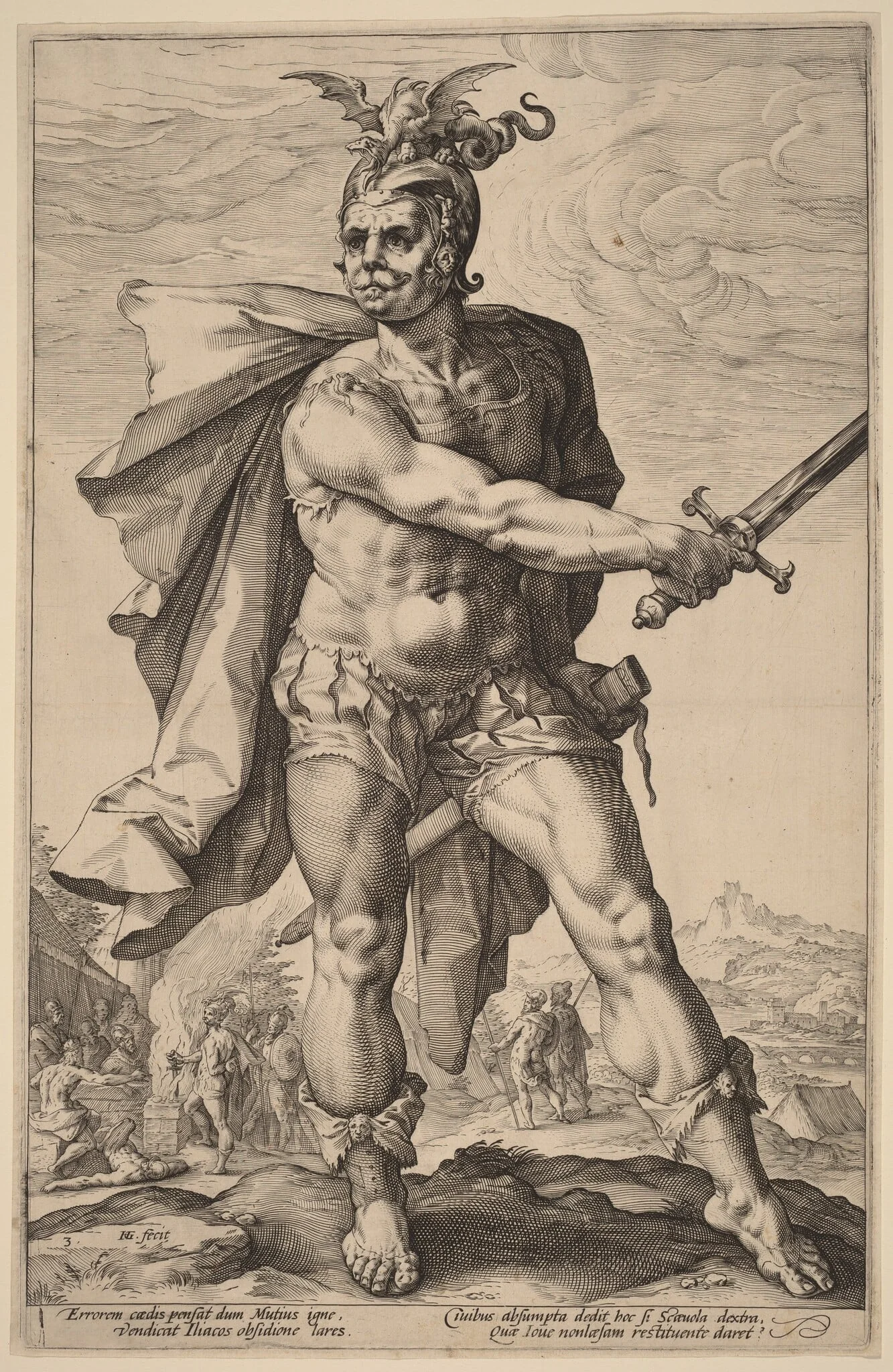 Mucius Scaevola, detail