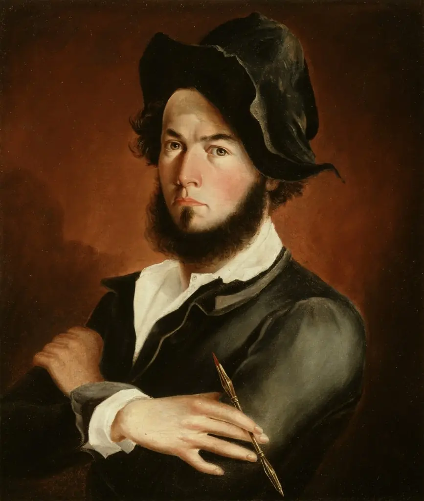 Self Portrait, by Frederick E. Cohen, oil, 1845