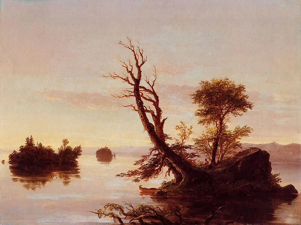 American Lake Scene, detail