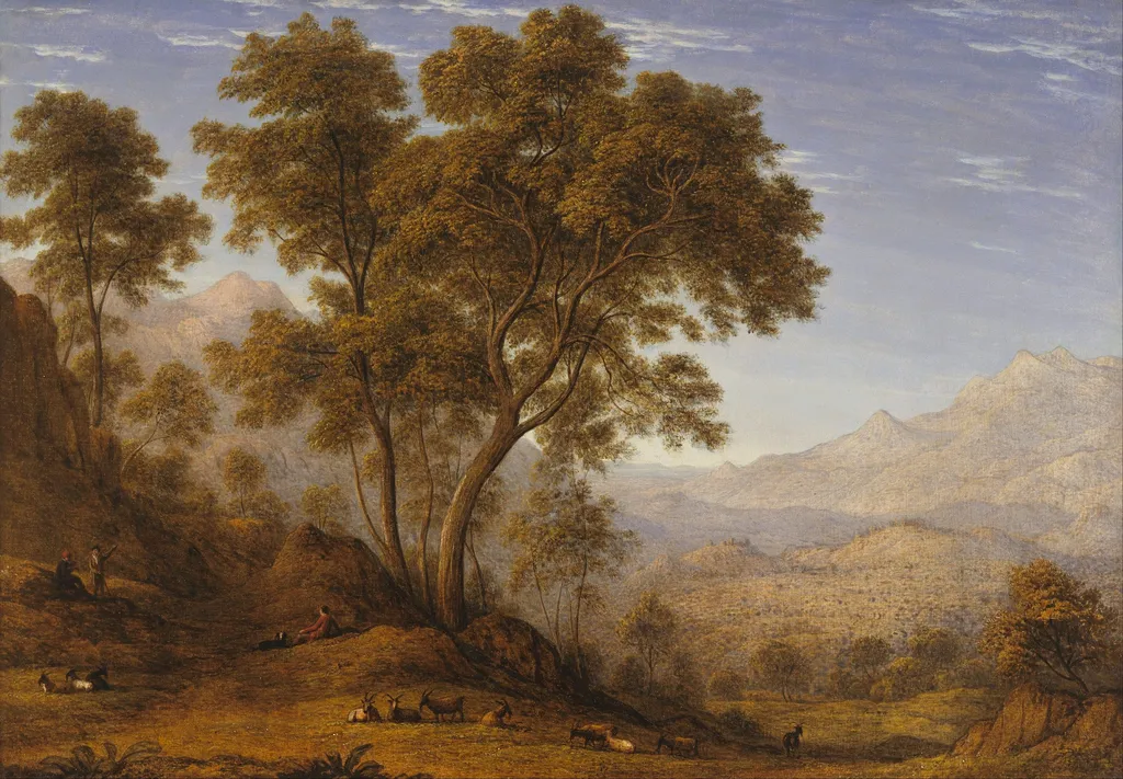 My last view of Italy, looking from the ..., by John Glover, oil, 1835
