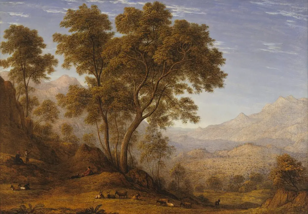 My last view of Italy, looking from the ..., by John Glover, oil, 1835