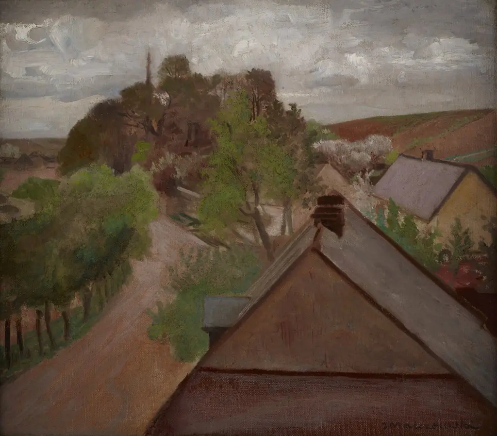 Country Landscape with a Road, by Jacek Malczewski, oil, 1900