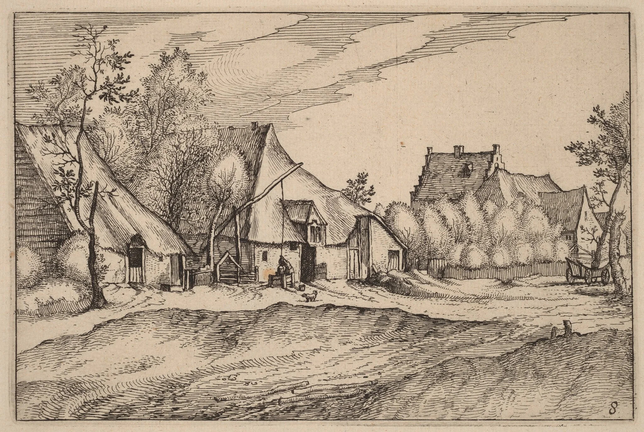 Farms in a Village, detail