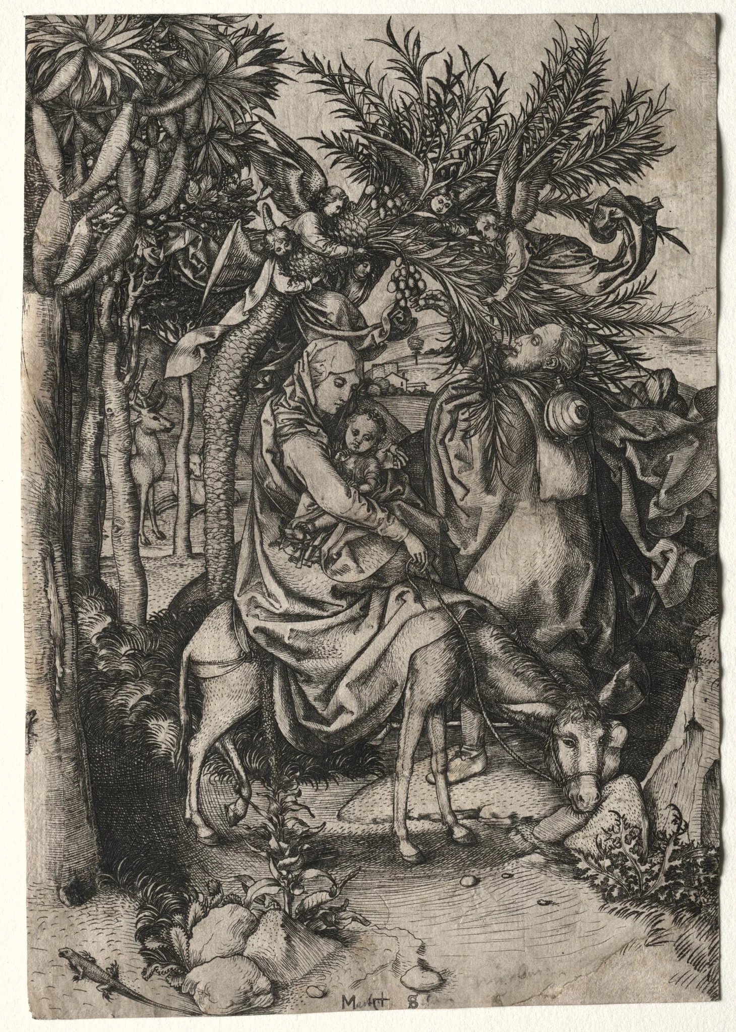 Life of the Virgin: The Flight into Egypt, detail
