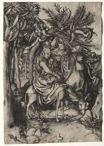 Life of the Virgin: The Flight into Egypt, by Martin Schongauer, 1472