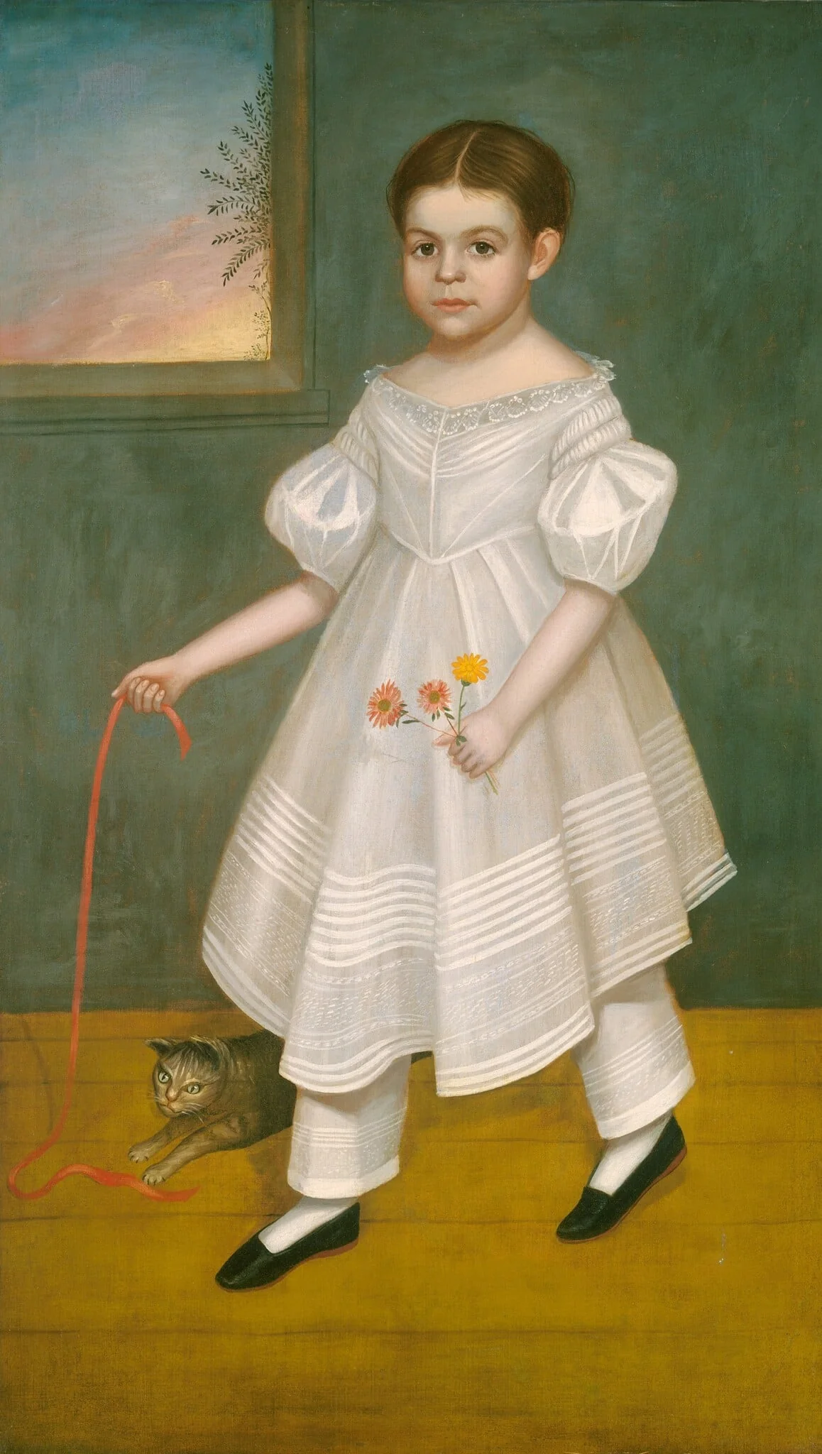 Girl with Kitten, detail