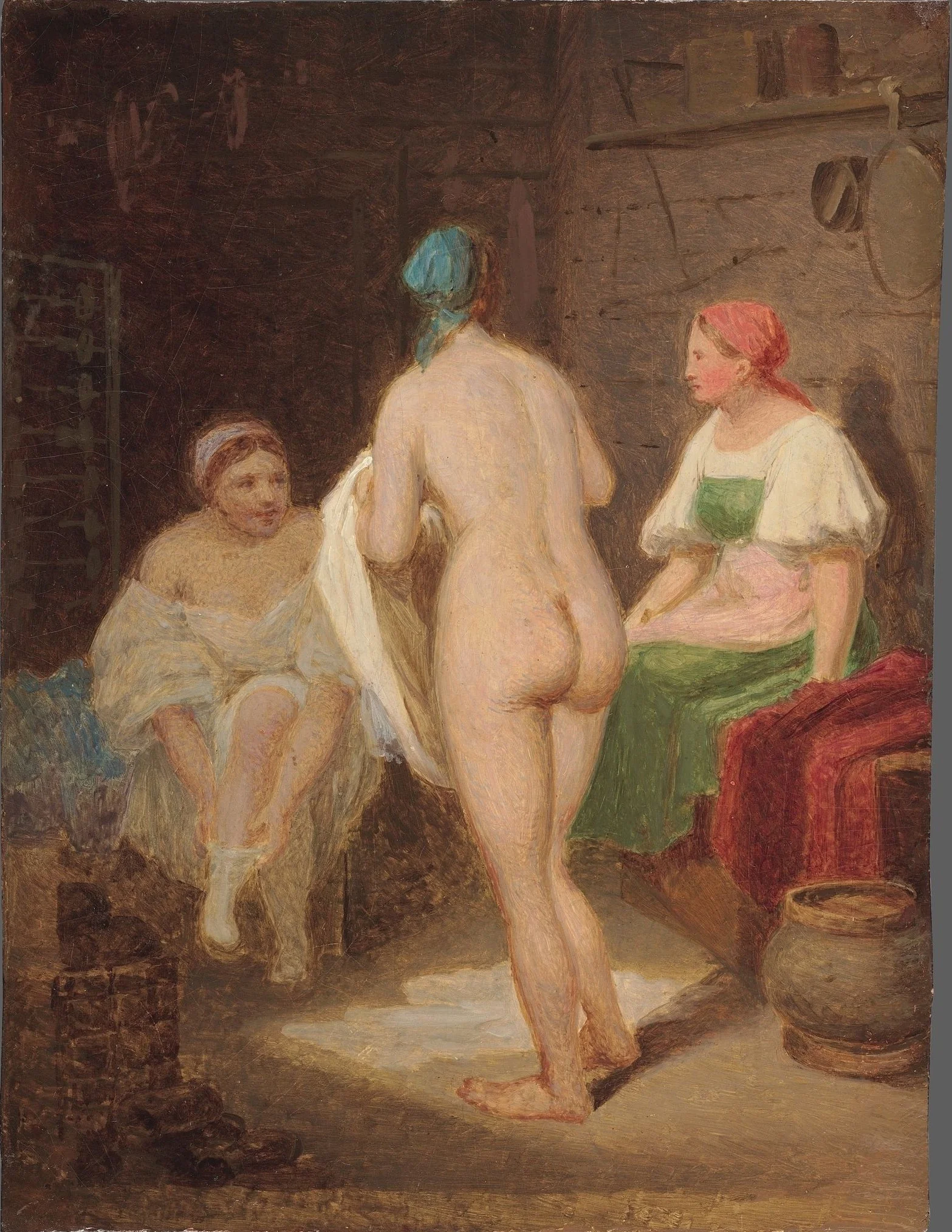 В бане. Эскиз, detail