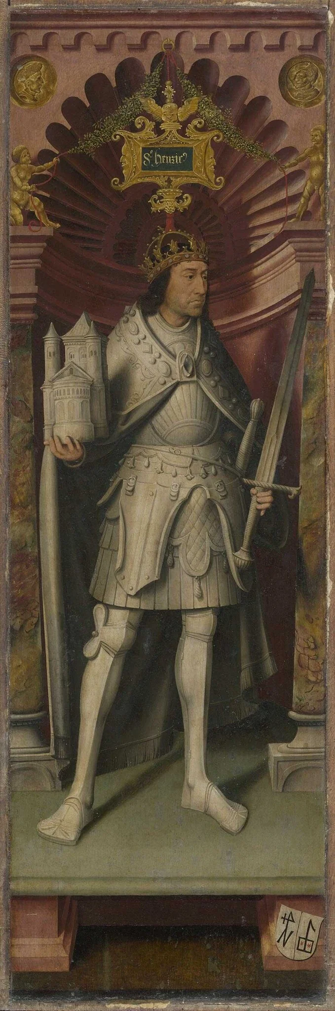 Kreuzigungsaltar: Kaiser Heinrich II. der Heilige, detail