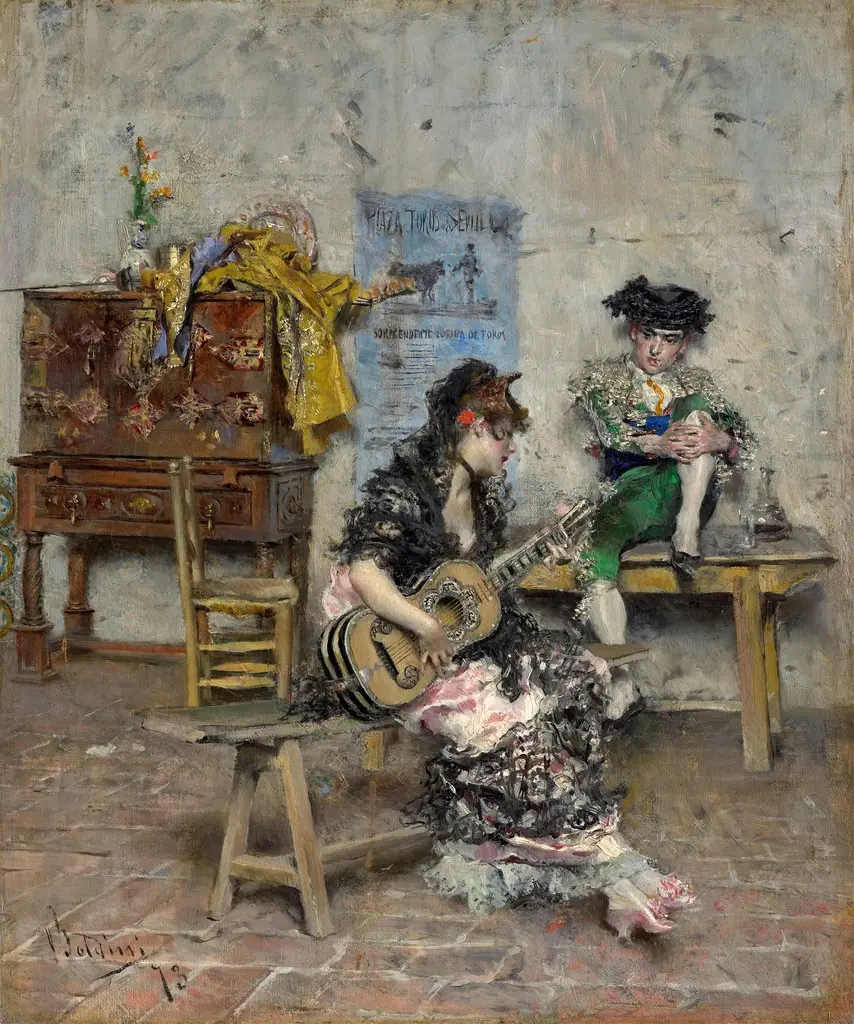 Guitar Player, by Giovanni Boldini, oil, 1873