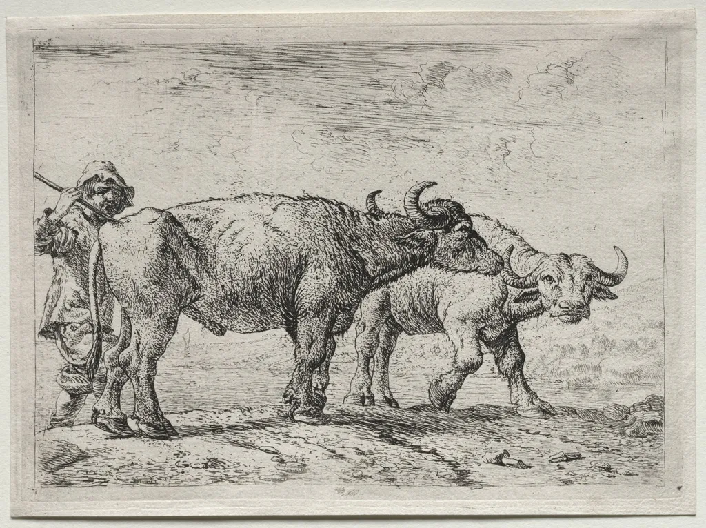 The Two Buffaloes, by Pieter van Laer, 1630