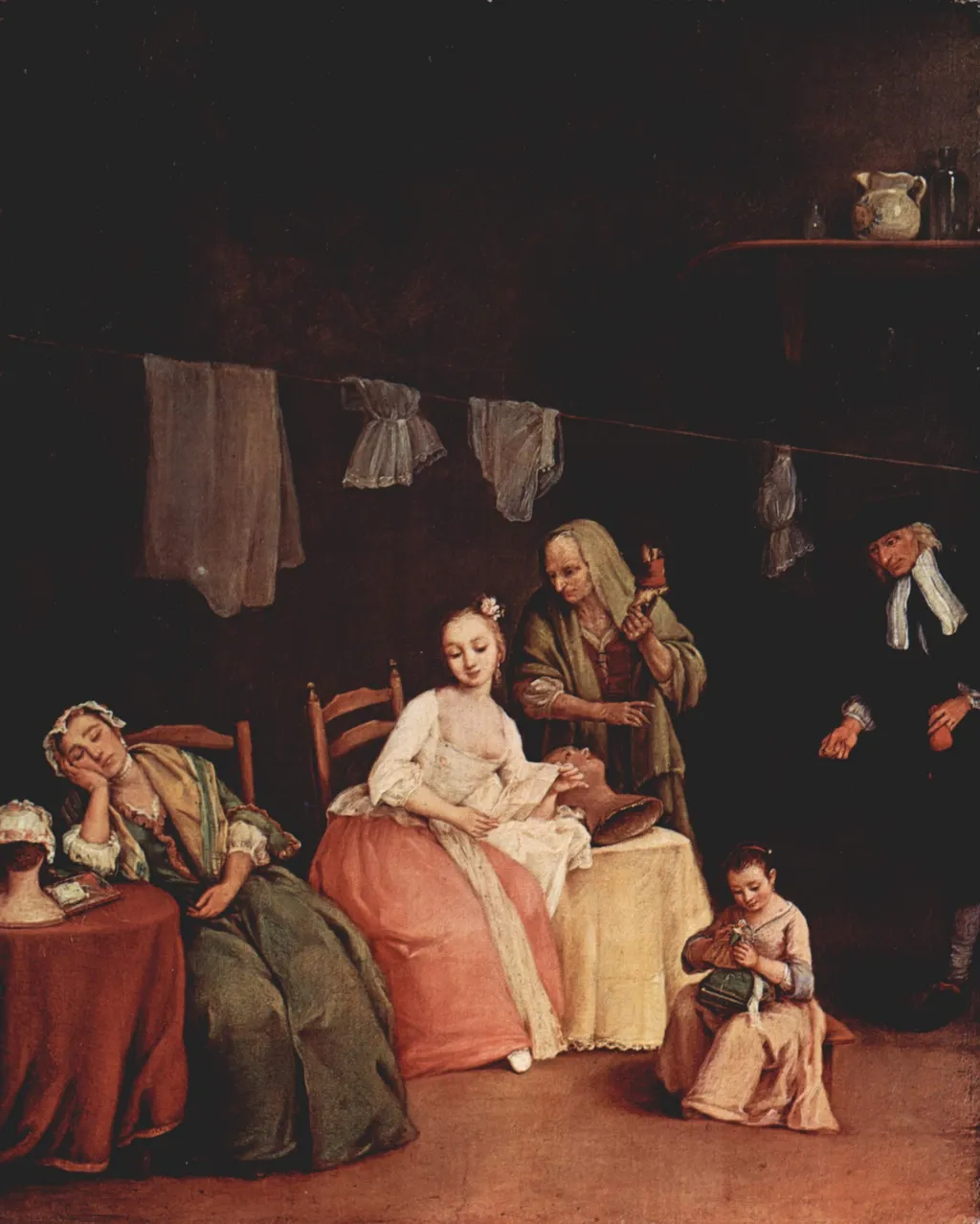 The Letter, by Pietro Longhi, oil, 1746