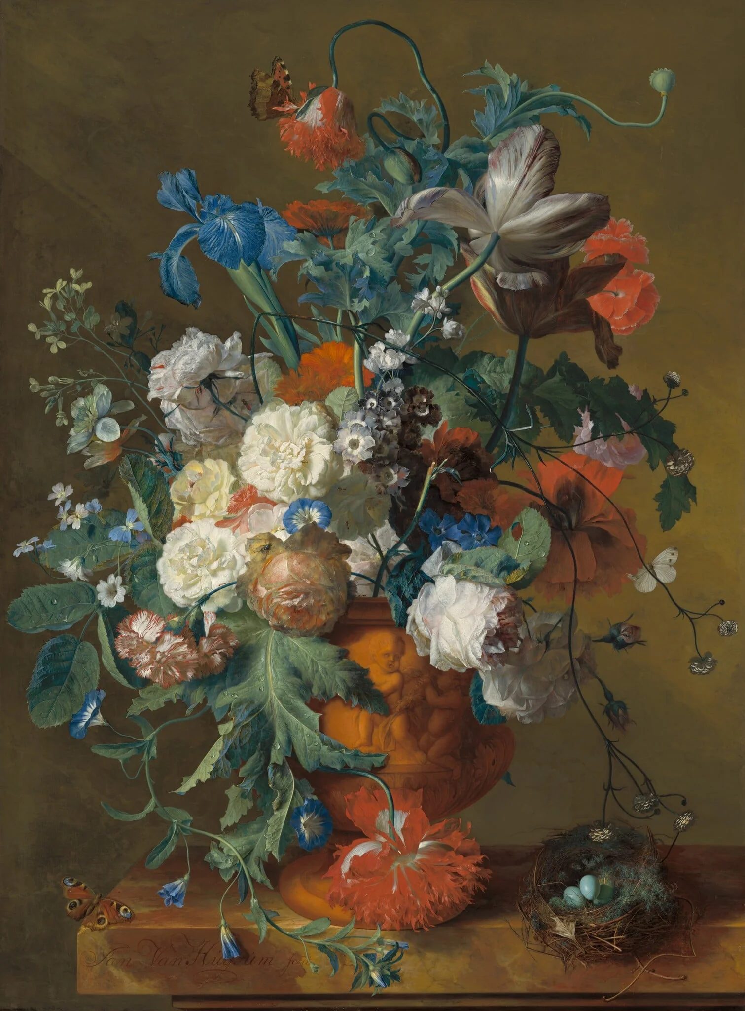 Flowers in an Urn, detail