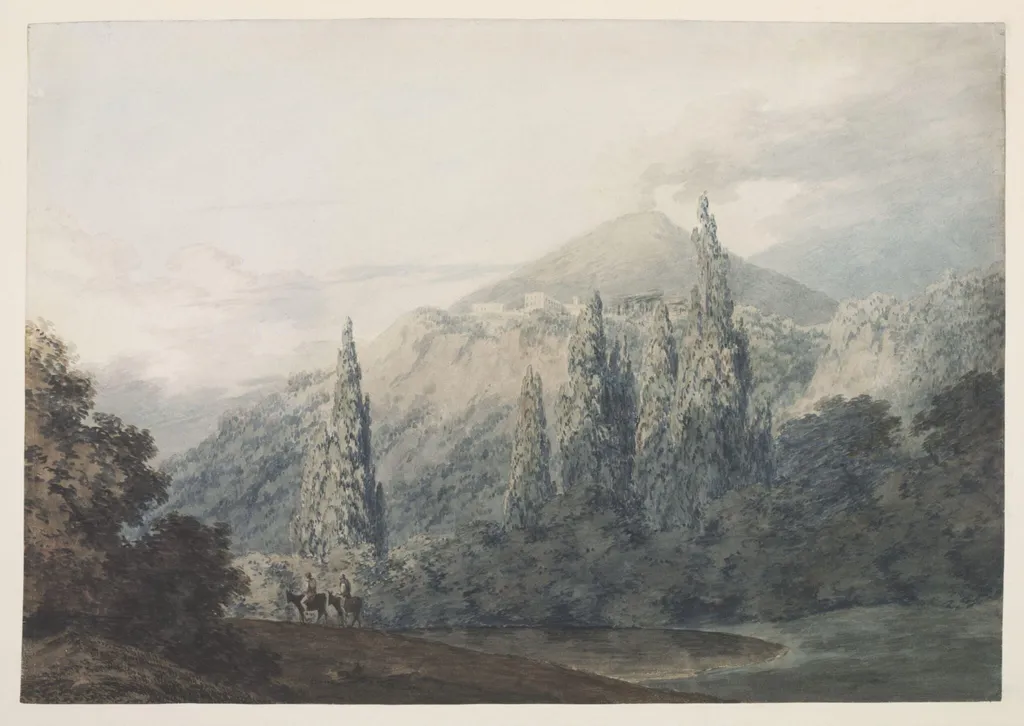 Vesuvius, by John Robert Cozens, watercolor, 1750