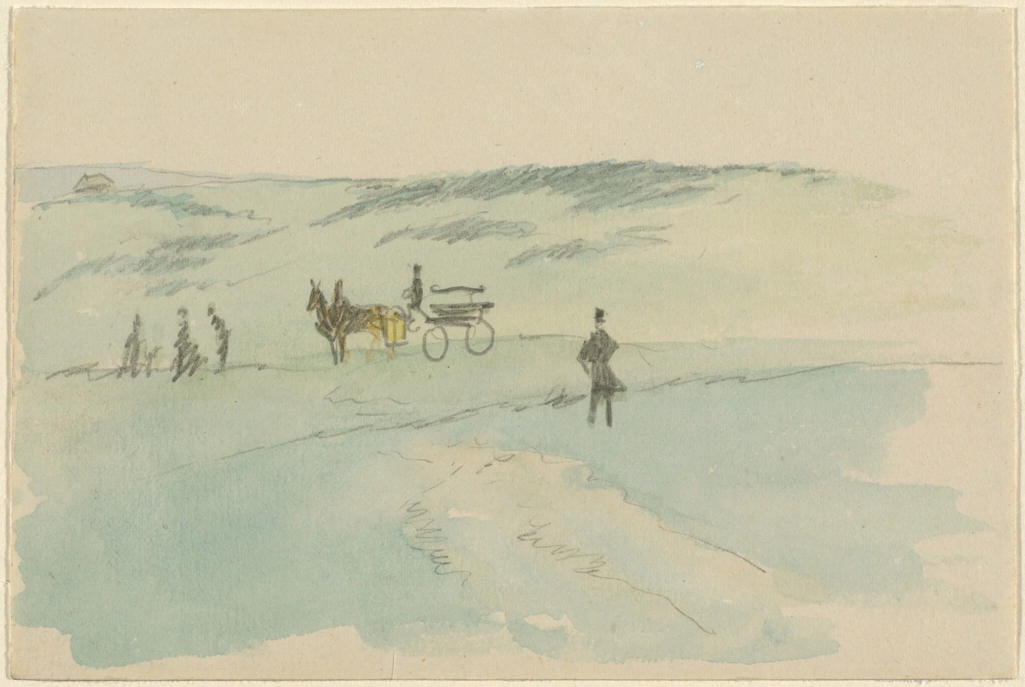 Landscape with Figures and a Carriage, detail