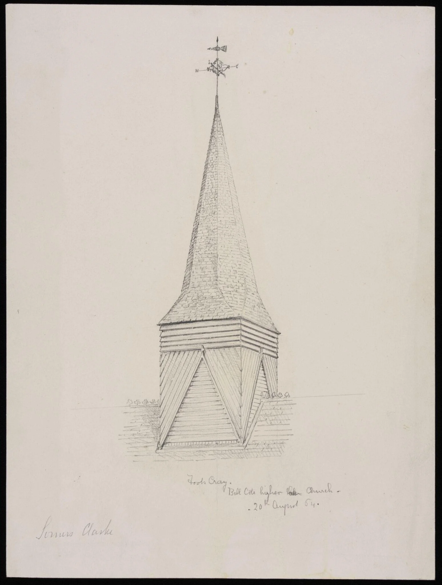 Bell cote, Foot Cray's Church, Kent, detail
