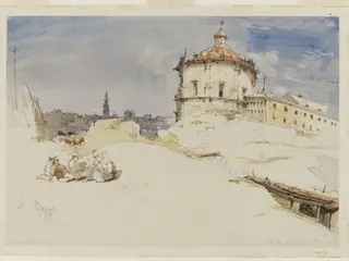 Convento da Serra, by James Holland, watercolor, 1837