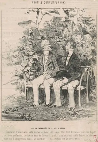Deux ex capacité de l'ancien régime, by Honoré Daumier, ink, 1848