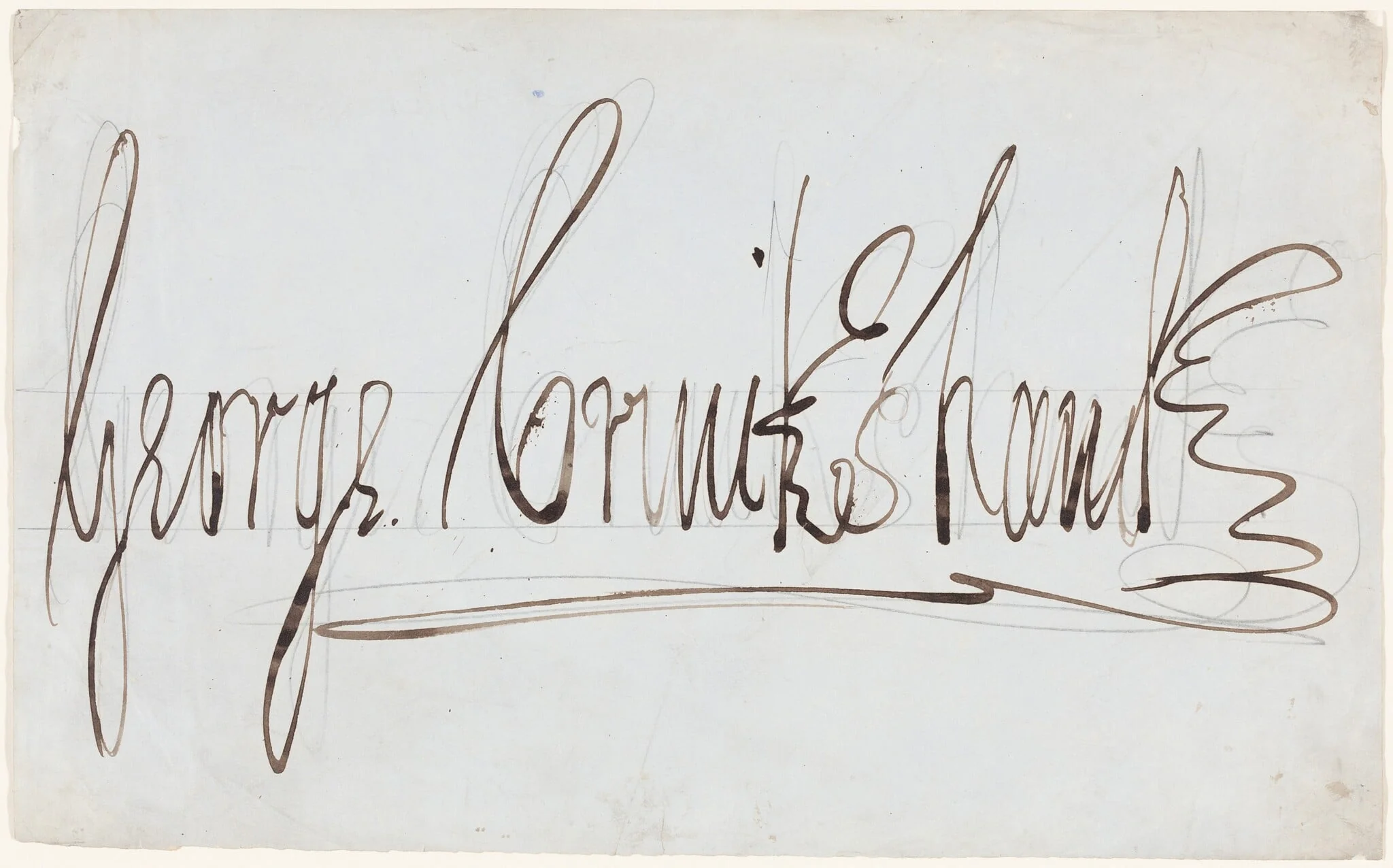 George Cruikshank (decorative signature), detail