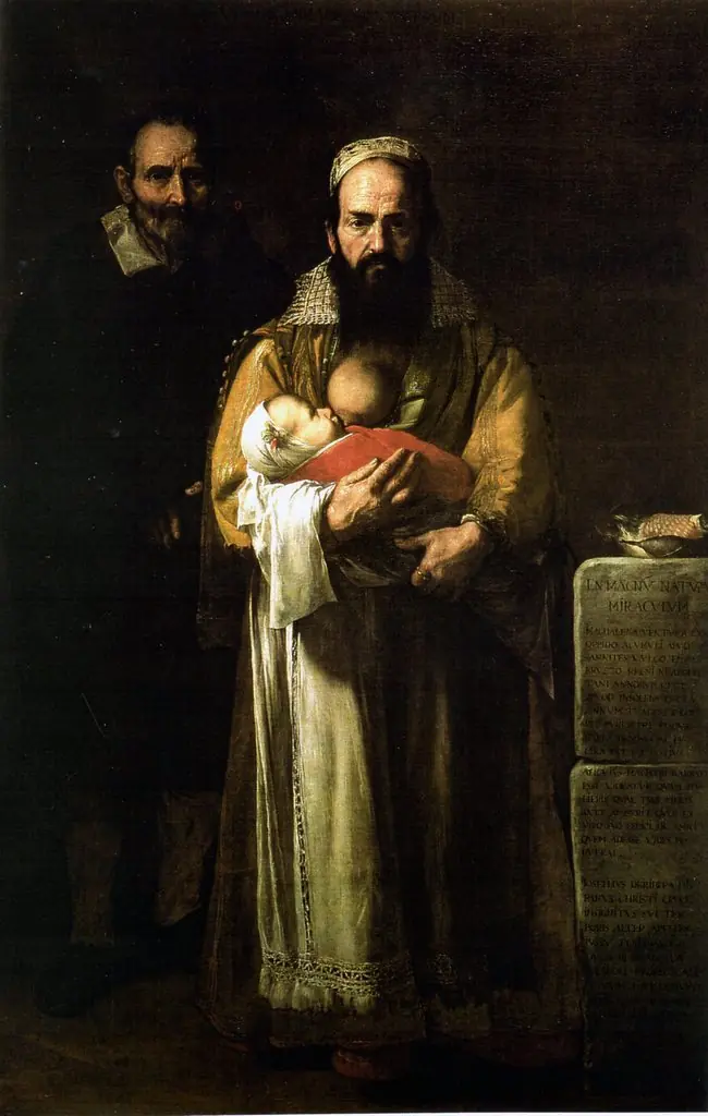 Magdalena Ventura with Her Husband and Son, by Jusepe de Ribera, oil, 1631