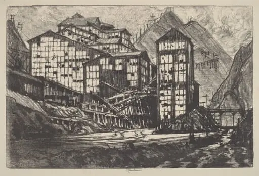 Old Million Eyes, by Joseph Pennell, ink, 1910