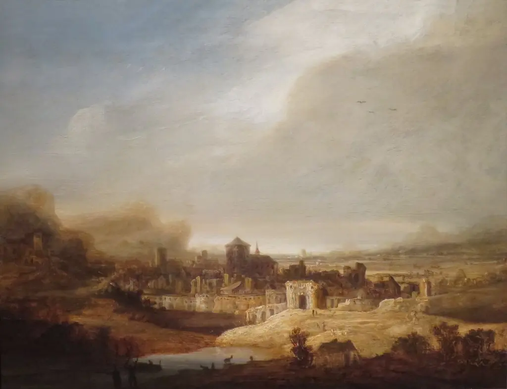 Panoramic Landscape, by Jan Lievens, oil, 1640