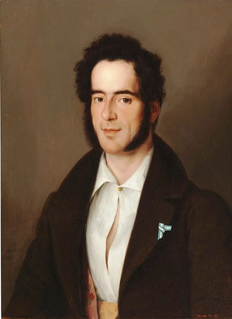 Santiago Miranda, by Antonio María Esquivel, oil, 1832