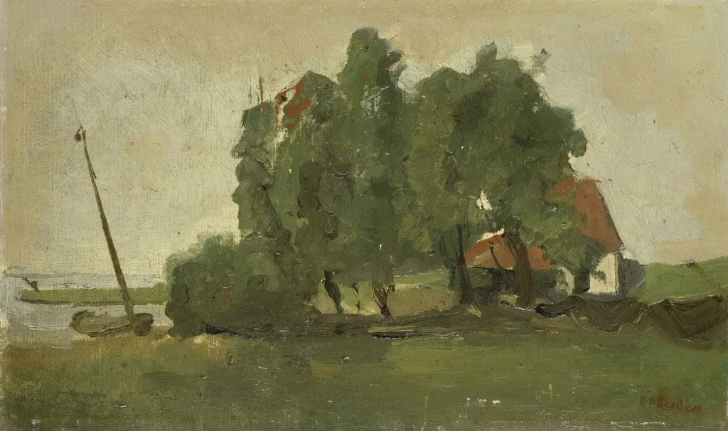 Farmstead, by George Hendrik Breitner, oil, 1901