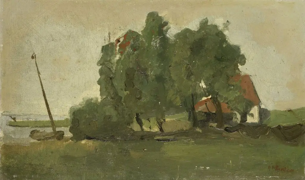 Farmstead, by George Hendrik Breitner, oil, 1901