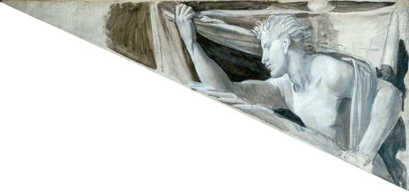 Right Figure (cartoon for the south wall, dining room, Dorchester House), detail