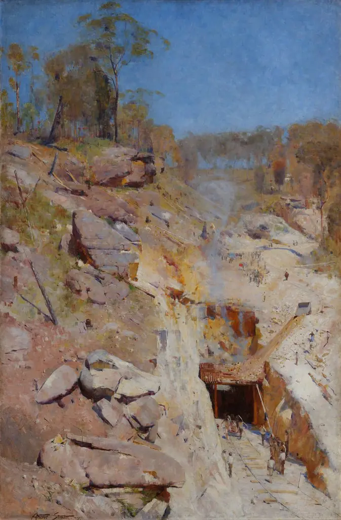 Fire's on, by Arthur Streeton, oil, 1896