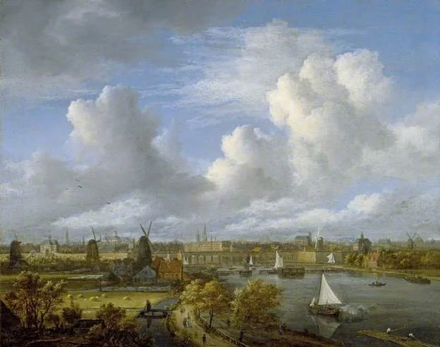 View on the Amstel Looking towards Amsterdam, detail