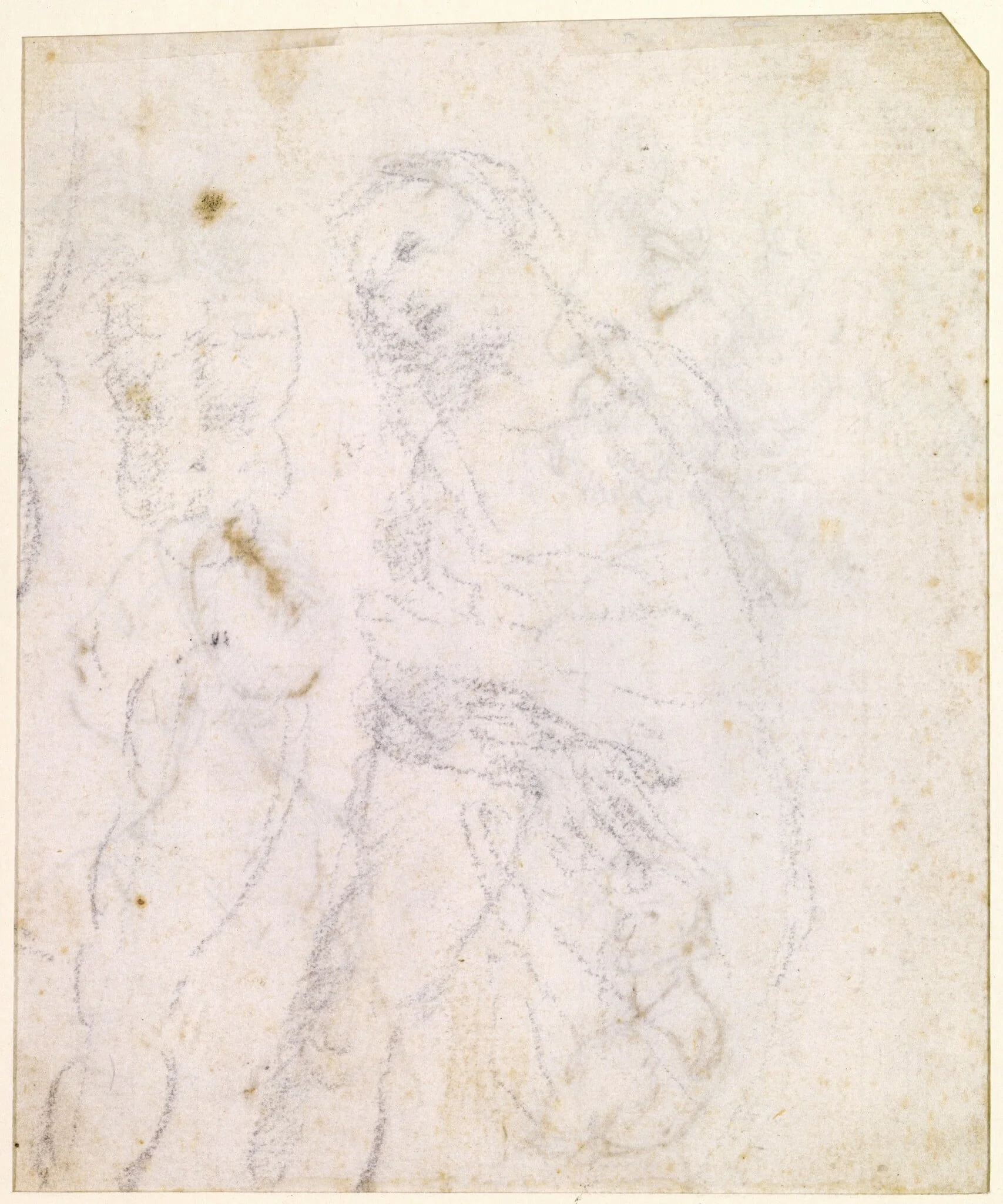 Study of a Madonna [verso], detail