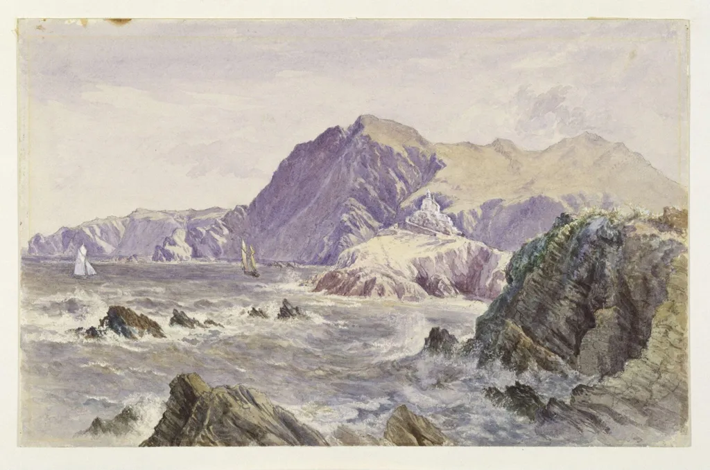 Hillsborough, from the Capstone, Ilfracombe, by A. Newton Brooke, watercolor, 1883