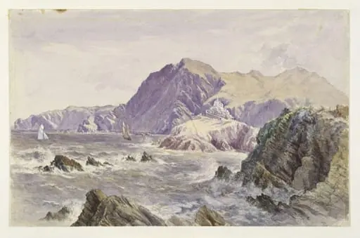 Hillsborough, from the Capstone, Ilfracombe, by A. Newton Brooke, watercolor, 1883