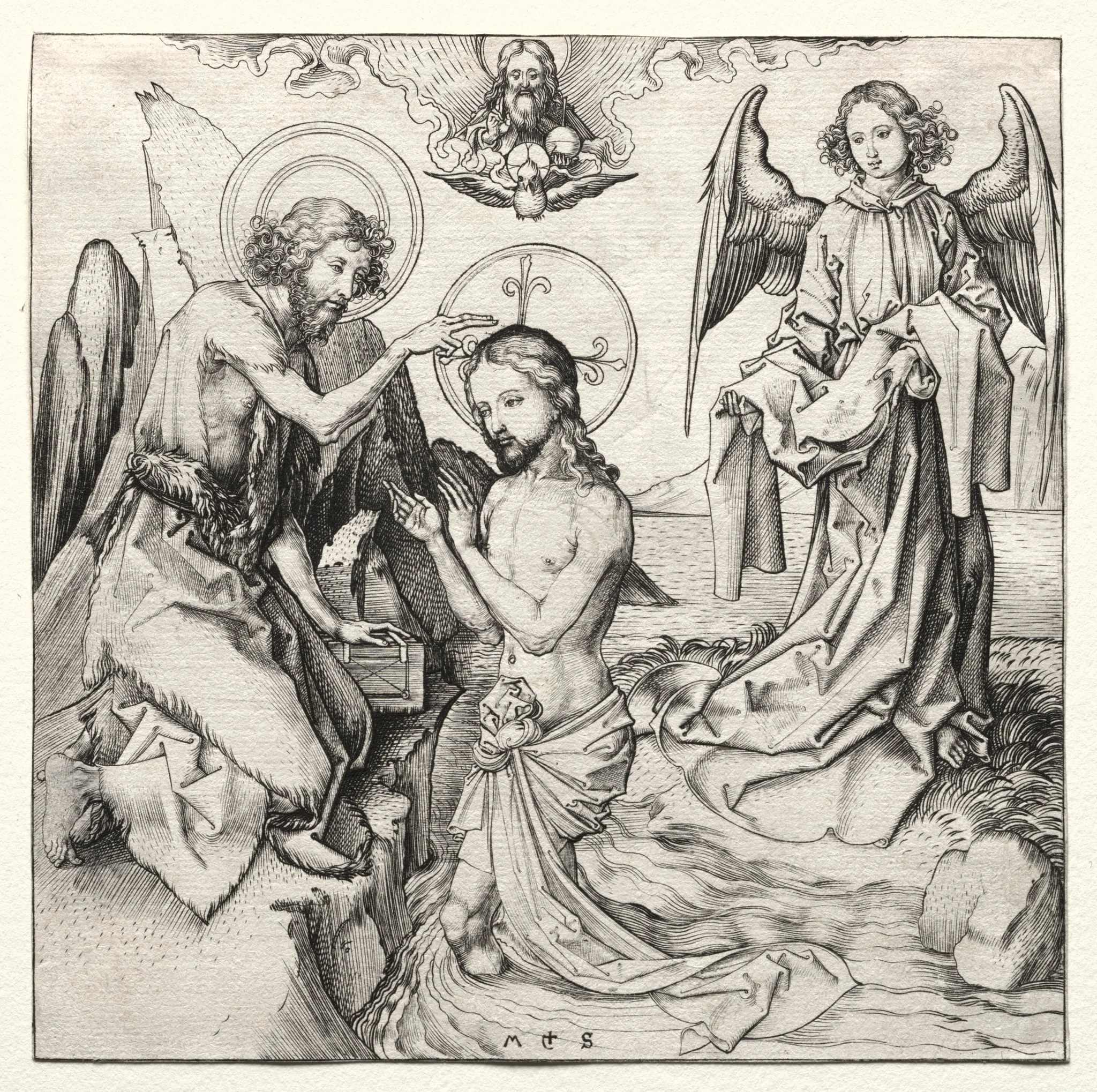 The Baptism of Christ in the Jordan, detail